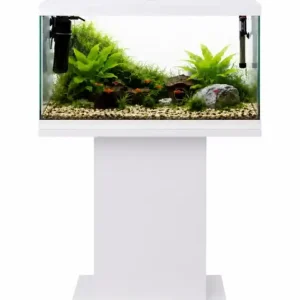 Akwarium 105l z wyposażeniem i szafką Białe 75x35x120 cm - zestaw na start Zamów teraz